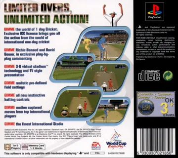 Cricket 2000 (EU) box cover back